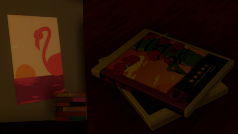 Rosa of the Dead Box and Flamingo Poster